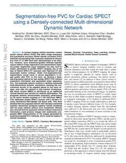 Segmentation-free PVC for Cardiac SPECT using a Densely-connected
  Multi-dimensional Dynamic Network