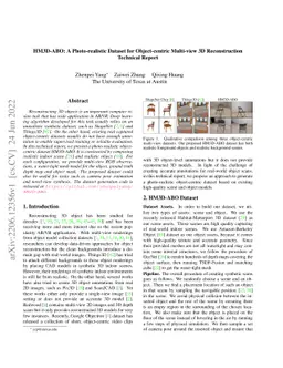 HM3D-ABO: A Photo-realistic Dataset for Object-centric Multi-view 3D
  Reconstruction