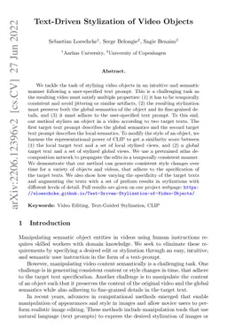 Text-Driven Stylization of Video Objects