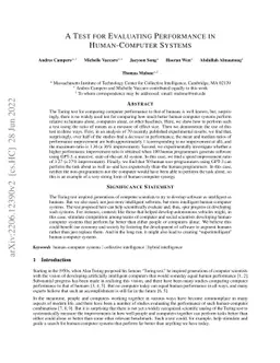 A Test for Evaluating Performance in Human-Computer Systems