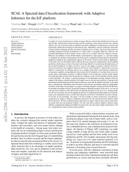 SCAI: A Spectral data Classification framework with Adaptive Inference
  for the IoT platform