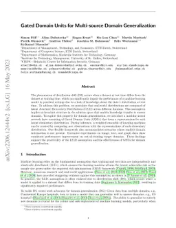 Gated Domain Units for Multi-source Domain Generalization