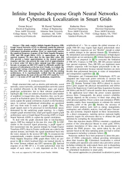 Infinite Impulse Response Graph Neural Networks for Cyberattack
  Localization in Smart Grids