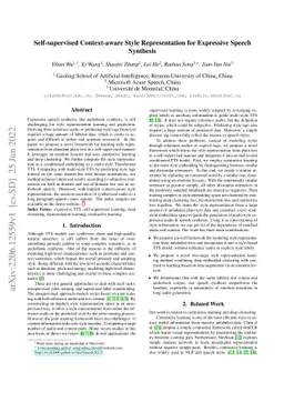 Self-supervised Context-aware Style Representation for Expressive Speech
  Synthesis