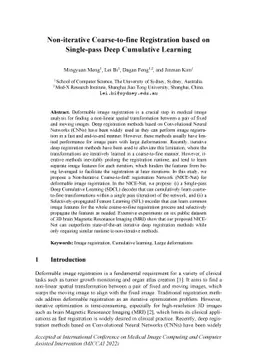 Non-iterative Coarse-to-fine Registration based on Single-pass Deep
  Cumulative Learning