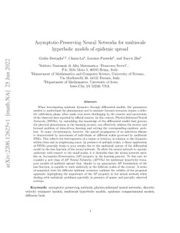 Asymptotic-Preserving Neural Networks for multiscale hyperbolic models
  of epidemic spread