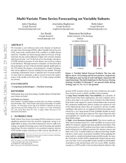 Multi-Variate Time Series Forecasting on Variable Subsets