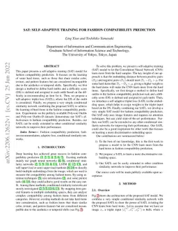 SAT: Self-adaptive training for fashion compatibility prediction