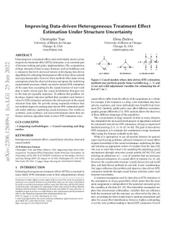 Improving Data-driven Heterogeneous Treatment Effect Estimation Under
  Structure Uncertainty
