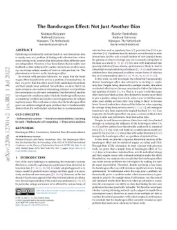 The Bandwagon Effect: Not Just Another Bias