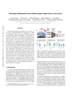 Defending Multimodal Fusion Models against Single-Source Adversaries