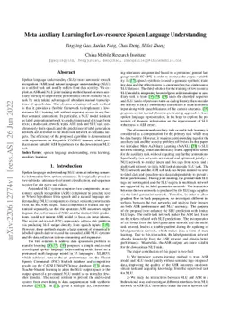 Meta Auxiliary Learning for Low-resource Spoken Language Understanding