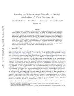 Bounding the Width of Neural Networks via Coupled Initialization -- A
  Worst Case Analysis