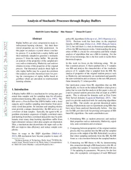 Analysis of Stochastic Processes through Replay Buffers