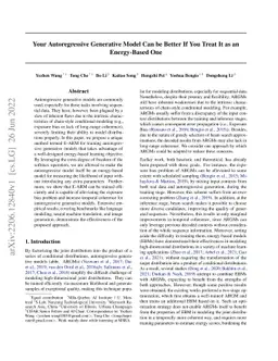 Your Autoregressive Generative Model Can be Better If You Treat It as an
  Energy-Based One