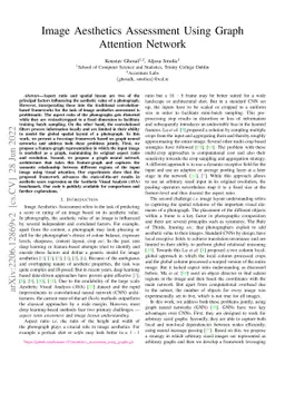Image Aesthetics Assessment Using Graph Attention Network