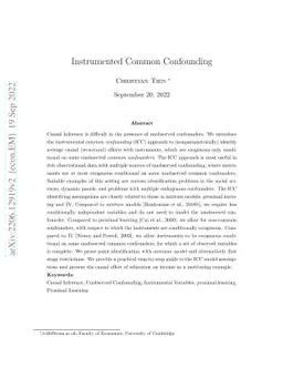 Instrumented Common Confounding