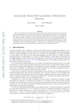 Adversarially Robust PAC Learnability of Real-Valued Functions