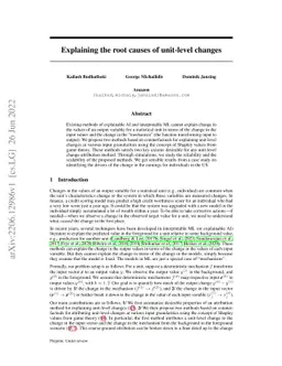 Explaining the root causes of unit-level changes