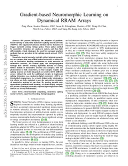 Gradient-based Neuromorphic Learning on Dynamical RRAM Arrays