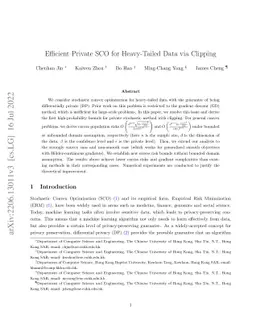 Efficient Private SCO for Heavy-Tailed Data via Clipping