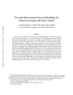 Towards Harnessing Feature Embedding for Robust Learning with Noisy
  Labels