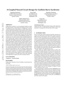 A Coupled Neural Circuit Design for Guillain-Barre Syndrome