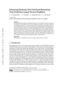 Enhancing Stochastic Petri Net-based Remaining Time Prediction using
  k-Nearest Neighbors