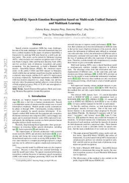 SpeechEQ: Speech Emotion Recognition based on Multi-scale Unified
  Datasets and Multitask Learning