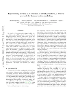 Representing motion as a sequence of latent primitives, a flexible
  approach for human motion modelling