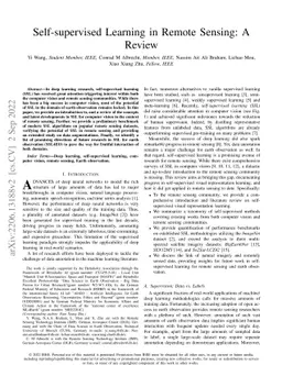 Self-supervised Learning in Remote Sensing: A Review