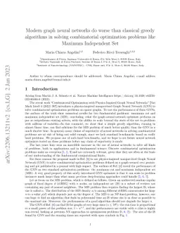 Modern graph neural networks do worse than classical greedy algorithms
  in solving combinatorial optimization problems like maximum independent set