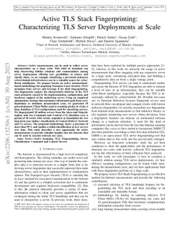 Active TLS Stack Fingerprinting: Characterizing TLS Server Deployments
  at Scale