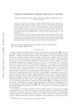 Sample compression schemes for balls in graphs