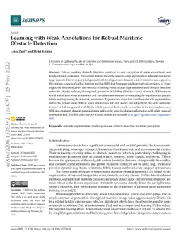 Learning with Weak Annotations for Robust Maritime Obstacle Detection