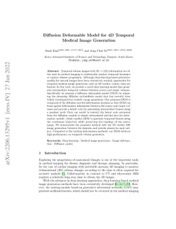 Diffusion Deformable Model for 4D Temporal Medical Image Generation