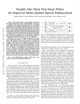 Insights Into Deep Non-linear Filters for Improved Multi-channel Speech
  Enhancement