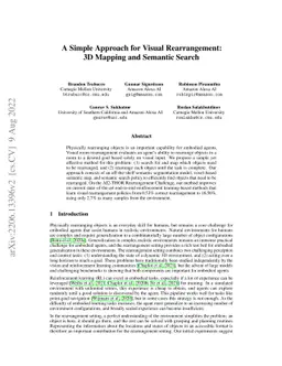 A Simple Approach for Visual Rearrangement: 3D Mapping and Semantic
  Search