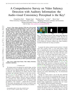 A Comprehensive Survey on Video Saliency Detection with Auditory
  Information: the Audio-visual Consistency Perceptual is the Key!