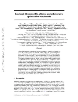 Benchopt: Reproducible, efficient and collaborative optimization
  benchmarks