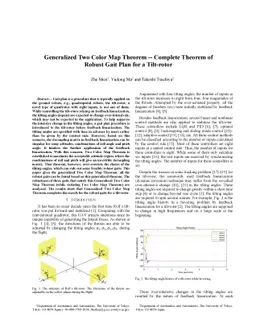 Generalized Two Color Map Theorem -- Complete Theorem of Robust Gait
  Plan for a Tilt-rotor