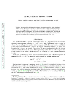 An Atlas for the Pinhole Camera