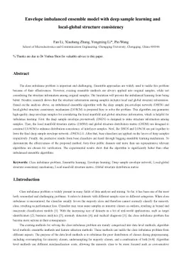 Envelope imbalanced ensemble model with deep sample learning and
  local-global structure consistency