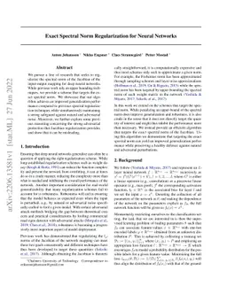 Exact Spectral Norm Regularization for Neural Networks