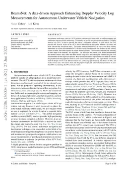 BeamsNet: A data-driven Approach Enhancing Doppler Velocity Log
  Measurements for Autonomous Underwater Vehicle Navigation