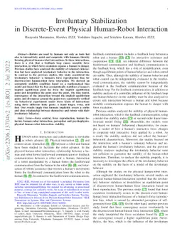 Involuntary Stabilization in Discrete-Event Physical Human-Robot
  Interaction