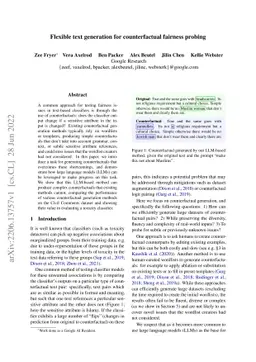 Flexible text generation for counterfactual fairness probing