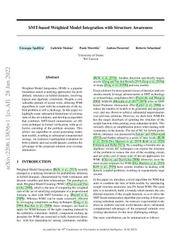 SMT-based Weighted Model Integration with Structure Awareness
