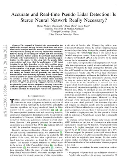 Accurate and Real-time Pseudo Lidar Detection: Is Stereo Neural Network
  Really Necessary?