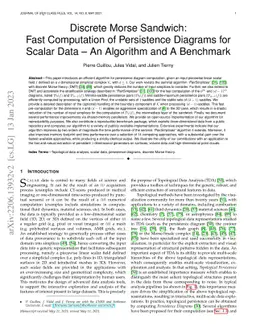 Discrete Morse Sandwich: Fast Computation of Persistence Diagrams for
  Scalar Data -- An Algorithm and A Benchmark